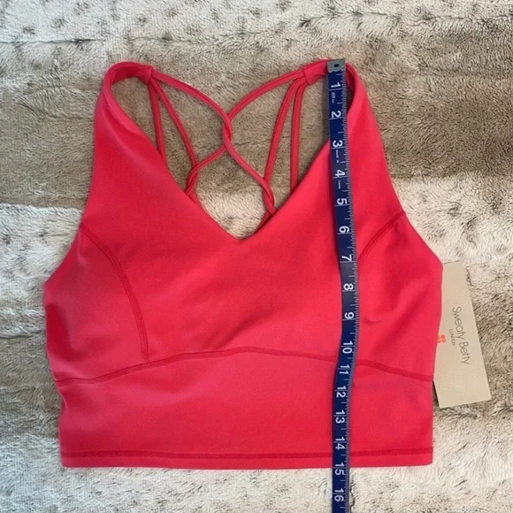 NWT Sweaty Betty Super Soft Strappy Back Workout Crop Top in Glow Pink SIZE US 6 - Picture 9 of 12